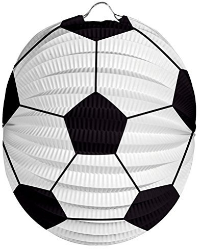 Folat 04832 Lampion/Laterne Fußball Rund-22 cm, Mehrfarbig
