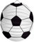 Folat 04832 Lampion/Laterne Fußball Rund-22 cm, Mehrfarbig