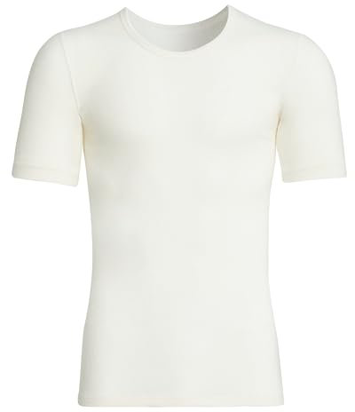 Susa Herren Angora onderhemd S8050090 Thermounterw sche Oberteil, Weiß (Wollweiß S115), M EU