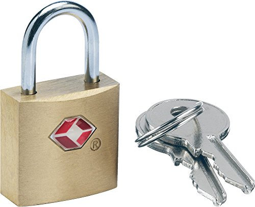 Go Travel Sentry TSA accepted Brass Secure Luggage Padlock - 2 Keys (Ref 349)