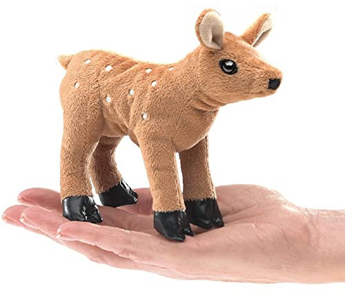 Folkmanis 2760 Mini Fawn Finger Puppet, Brown/Multicolor, 1 Count