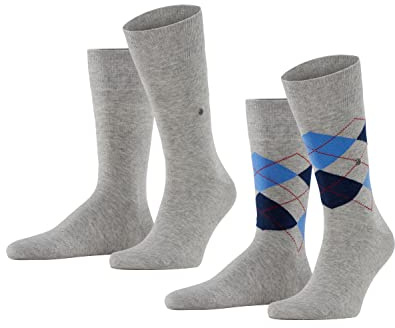 Burlington Everyday Argyle Mix 2-Pack Socken | aus weicher gekämmter Baumwolle