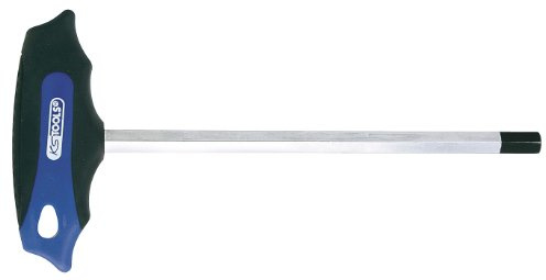 KS Tools T-Griff Innensechsk.-Stiftschl 3,0x100mm S2, Spitze brüniert, 2K-Handgriff, sw/bl