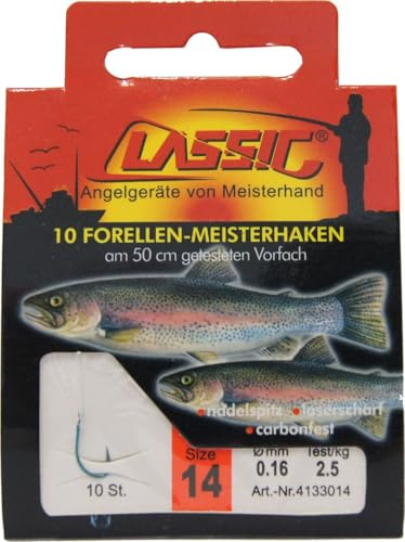 Forellenhaken Forellen Haken zum Forellenangeln blau 50cm