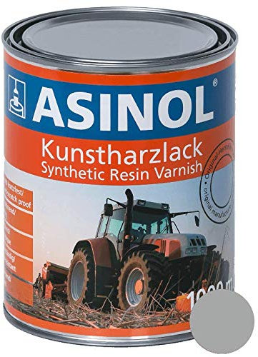 ASINOL RAL 9006 - Aluminium blanc brillant - 1 l - 1 000 ml de vernis en résine synthétique.