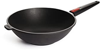 Woll Nowo Titanium Wok- und Rührpfanne - Induktiv-, Ø 30 cm, 10 cm hoch, mit abnehmbarem Stiel - Geeignet für alle Herdarten