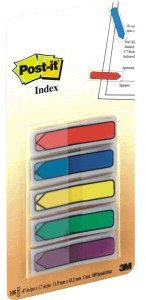 Post-it Index Haftstreifen Index Pfeile rot blau gelb grün lila