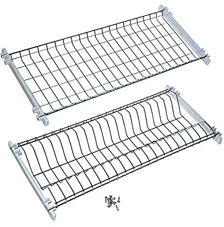 No marca Scolapiatti Acciaio Inossidabile, Argento, 76 cm, 2 unità