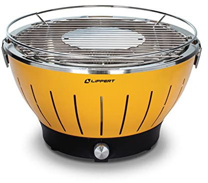 Lippert Odyssey Portable, Outdoor Charcoal Grill for Camping - Amber