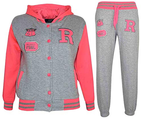 A2Z 4 Kids Unisex Baseball Tracksuit Varsity Hoodie Jogger Outfit Set