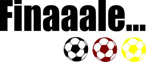 Autoaufkleber Schriftzug Finaaale, fbw004 Wandtattoo, Fussball WM EM Aufkleber fürs Auto Fanartikel Fahne Deutschland Fußbälle