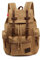 Hombres y Mujeres Estudiantes Multifunción Ocio Retro Lona Bolsa de Mensajero Mochila de Viaje Ordenador Portátil Taleguilla (Caqui, 42 x 28 x 16 cm)