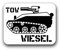 Aufkleber/Sticker Tow Wiesel Vollkettenfahrzeug Panzerabwehrwaffe 9x7cm A1574