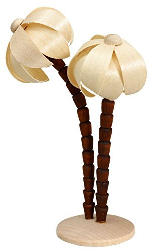 Rudolphs Schatzkiste Miniaturfiguren Palmenoase 2 Palmen auf Sockel Natur Höhe 11,5 cm NEU Palme Blume Christi Geburt Wüste Orient Dekoration Holz Deko Seiffen Erzgebirge