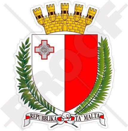 Malta Malteser Wappen Abzeichen Wappen 100 mm (10,2 cm) Vinyl Bumper Aufkleber, Aufkleber