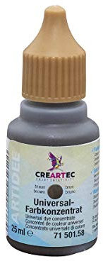 Artidee CREARTEC - Universal-Farbkonzentrat - Farbton: Braun - zum Mischen mit unterschiedlichster Materialien wie Lacke, Leime, Gießmassen und Farbe - 25 ml - Made in Germany