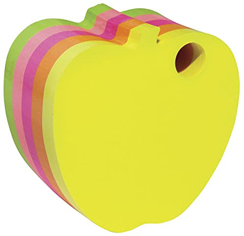 DONAU 7563001PL-99 Haftnotizen, Apfel, Würfel, 1x400 Blätter, Neon