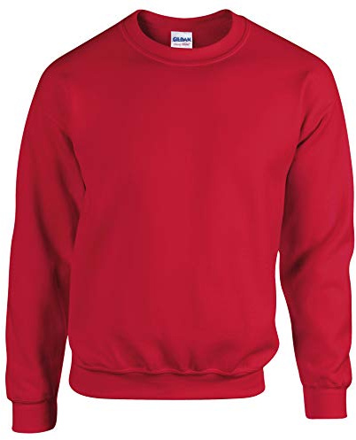 GILDAN Men's 50/50 Adult Crewneck Sweatshirt, Red, 4XL UK
