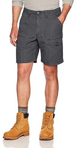 Wrangler Men's Canvas Utility Hiker Short Cargo, Anthracite, 32