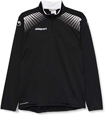 Uhlsport UHLSH Kids Goal 1/4 Zip Top Kids Sweatshirt - Black/White, 152