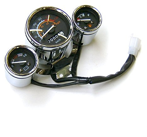 TACHOMETER COCKPIT TACHO EINHEIT inkl. VOLTANZEIGE kompl. z.B. für BENZHOU YIYING YY50QT RETRO STAR BAOTIAN BT49QT/BT50QT RETRO JMSTAR FLEX TECH SARO BELLA ZNEN QT-E RETRO CRUISER FOSTI