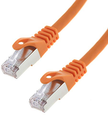 Cable de Red S/FTP PIMF Cat. 7; 5 Metros; Patch Cable para Gigabit Ethernet; SeKi; Naranja