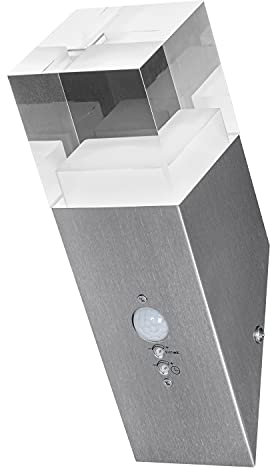 LEDVANCE LED Wandleuchte, Design Leuchte in Kristalloptik für Außen mit Bewegungsmelder, Warmweiß (3000K), 5W, ENDURA STYLE CRYSTAL TORCH SENSOR