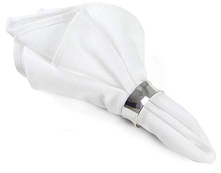 Stoffservietten, 12 Stück, Weiß, 40x40cm, Treb X