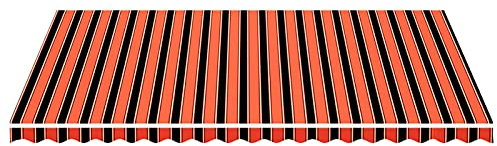 Markisenbespannung witterungsbeständig 5x3 5 m Orange und Braun 100 Polyester PU Beschichtet für Terrasse Innenhof Garten