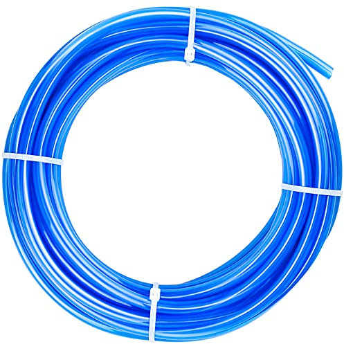 ERGAOBOY Kit tubo flessibile aria in poliuretano PU blu 10 m, diametro esterno 10 mm x ID 6,5 mm senza raccordi