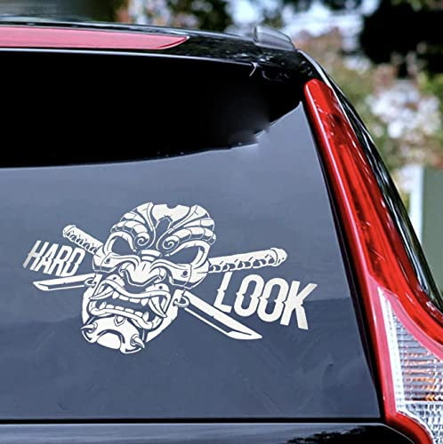 myrockshirt japanischer Krieger Samurai Schwert Hardlock 20 cm Oni Hannya Maske Mask Japan JDM Drift Demon Aufkleber JDM Tuning Sticker