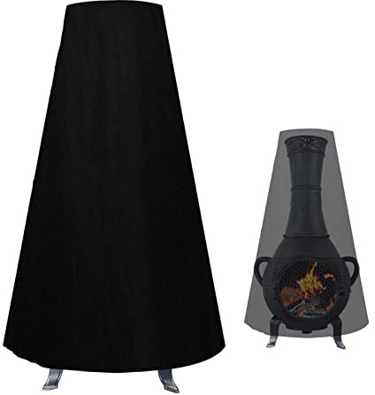 Yusheng Housse de cheminée d'extérieur 210D imperméable et résistante pour foyer de terrasse - Protection de foyer - Accessoires pour foyer pour camping et extérieur
