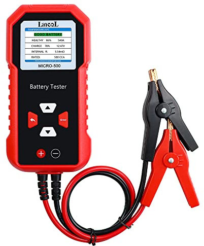 Lancol Micro 500 tester batteria auto, 12V batteria al litio test 40-3000 CCA sistema di avviamento test digitale batteria al piombo analizzatore Automotive Alternatore Tester Display LED