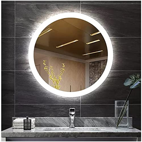 DEENZ 80X80Cm Round Bathroom Led Mirror Lights Illuminated Demister Pad Antifog Touch Design 1