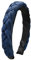 Alpenflüstern Trachten-Flecht-Haarreif Leinen-Optik - Damen Haarschmuck rutschfest, Haarband geflochten fürs Dirndl (blau) ADV141
