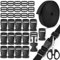 Amentalove Schnallen Gurtband Set 25mm, 10M Nylon Gurtband mit 15 Tri-Glide Slides Clip, 15 flache Seite Release Schnallen und 1 Schere, Einstellbare Kunststoffschnalle for DIY Craft Rucksack Tasche