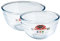 Ôcuisine® Bowl Glass Round Mixing & Prep Bowls | Extreme Resistance | Oven Safe - Freezer Safe - Microwave Safe | Borosilicate Glass | Made in France (Mixing Bowl Set of 2 (1, 2LT))