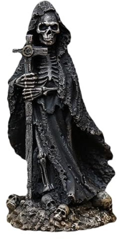 FANGZ Halloween-Desktop-Dekoration, Kreuz-Teufels-Abstiegsskulptur | Halloween-Kreuz-Devil-Descent-Figur | Heimdekor-Skulptur mit glatter Basis für Garten, Schlafzimmer, Arbeitszimmer, Wohnzimmer und