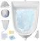 Weduspaty Wasserloser Urinal mit Schlauch, weißes wasserloses Urinal für Männer 12,6x9.5x18.5 spritzsichere Urinale mit 59 Schlauchwandmontage Plastikurinal für Gartenschuppen im Hinterhof