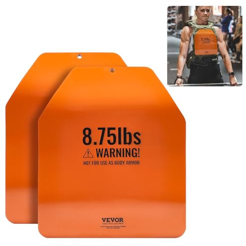 VEVOR Gewichtswestenplatten 3,97 kg x 2 Stk. Premium-Gewichtsplatten aus Stahl, konturierte ergonomische Passform – WODs, Zusatzgewicht für Gewichtswesten, Krafttraining Laufen Fitness