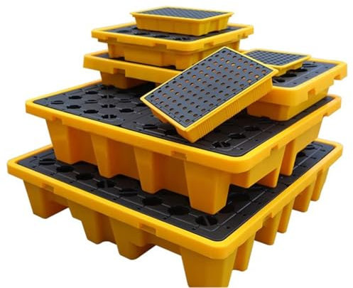 exproyzk Modularer Spill-Containment, Containment-Schale, Plattform zur Aufnahme von Ölfässern, Anti-leckage Paletten, 17 Größen(130 * 110 * 30cm)