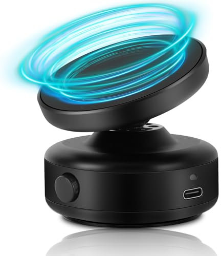 WODHMIEY Soporte Magnético Móvil Coche, 360° Rotación, con Ventosa al Vacío Eléctrica, Compatible con Teléfono iOS, Ideal para Coche, Hogar Y Gimnasio