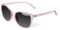 Face Shadow Sonnenbrille Damen Polarisiert Cateye mit UV400 Schutz Metall Dekoration Modern Sunglasses Ultraleicht Outdoor Angeln Fahren (Rosa Rahmen/Gradient Grau Linse)