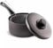 GRACE KITCHEN Cookware Poêle à friteuse antiadhésive avec panier et couvercle en aluminium (22 cm)