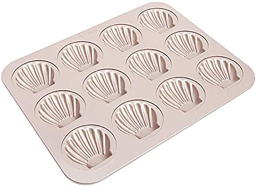 Madeleine - Molde para hornear con forma de vieira, dorado y antiadherente, horno para hornear