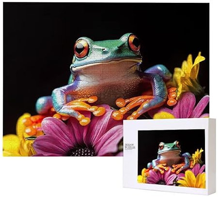 Puzzle für Erwachsene 1000 Farbe Frog Puzzle Erwachsene Pädagogisches Spiel Herausforderung Spielzeug 1000 Teile DIY-Bastel Puzzles für Heimdekoration, Geschenke