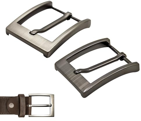 Gürtelschnalle 40mm, Einzackige Gürtelschnalle aus robuster Metall-Legierung, für Gürtel ohne Schnalle (Wechselgürtel) bis 40mm Breite, ideal für Damen und Herren, stilvolles Accessoire jedes Outfit
