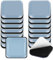 Soodyoow 16 Piezas PTFE Teflón Deslizadores Muebles 20x20mm Cuadrados Autoadhesivos Gris Azul Protege Suelos Mover Fácil