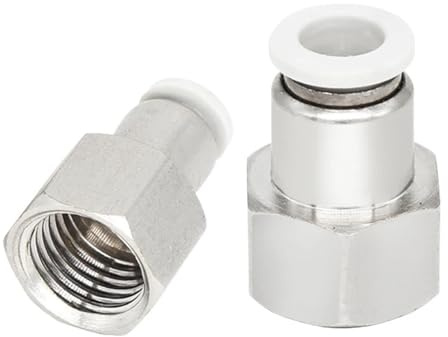 1 STÜCKE Weiß Innengewinde Gerade Durch Pneumatische Schnellkupplung PCF4-M5/6-01/8-02/10-03/12-04 Fitting(PCF12-02)