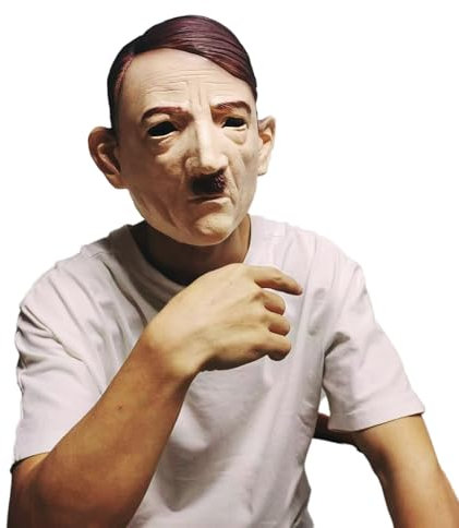 Spookletronics Maschera realistica in silicone per viso umano, cancelliere tedesco, maschile adulto, maschera per costume di celebrità, oggetti di scena per carnevale